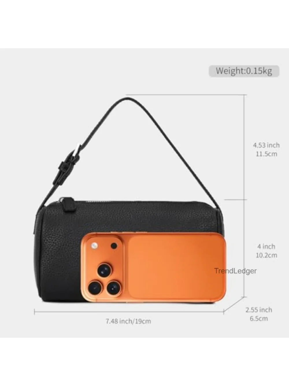 PU Leather Hobo Crossbody Bag Barrel Casual Purse Shoulder Bag